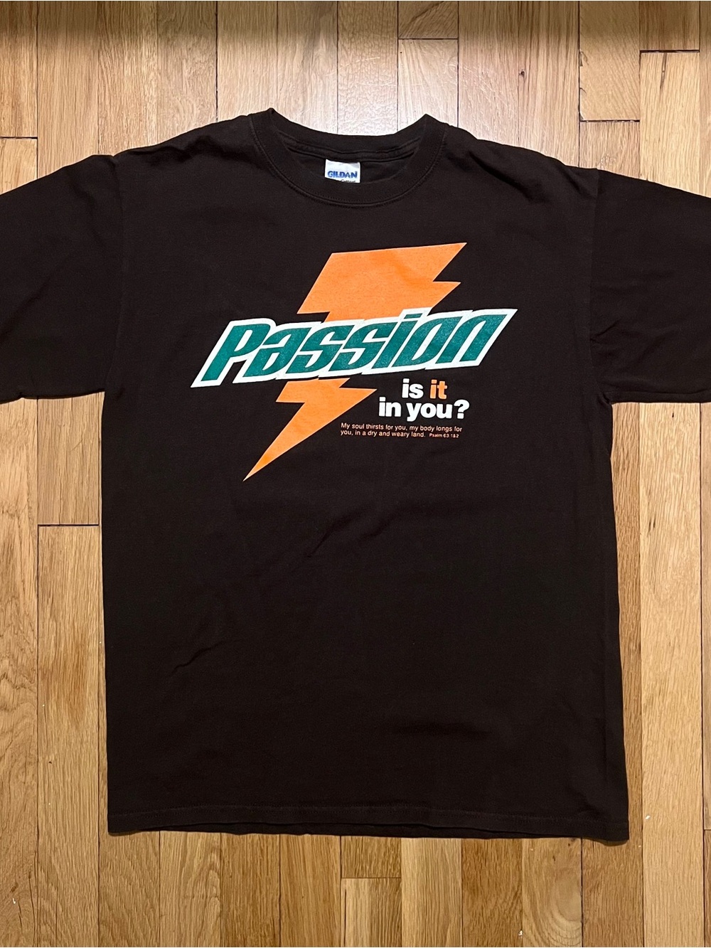 Gatorade Passion Jesus Parody Brown T Shirt Medium
